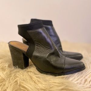 Vince Camuto Black genuine leather open back bootie size 7.5